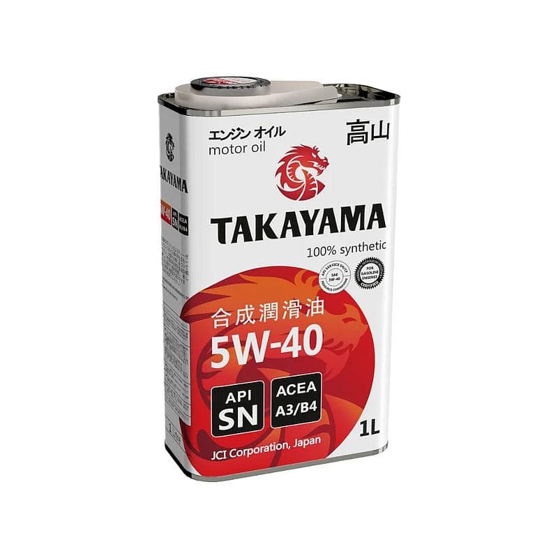 Моторное масло TAKAYAMA синтетическое SAE 5W40 API SN ACEA A3/B4 1л