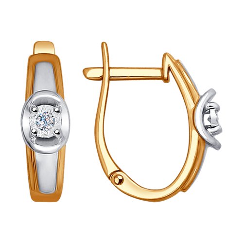 

Серьги женские из золота SOKOLOV Diamonds 1021137, бриллиант, 1021137