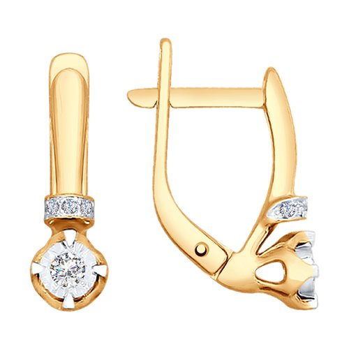 

Серьги из желтого золота SOKOLOV Diamonds 1020719, бриллиант, 1020719