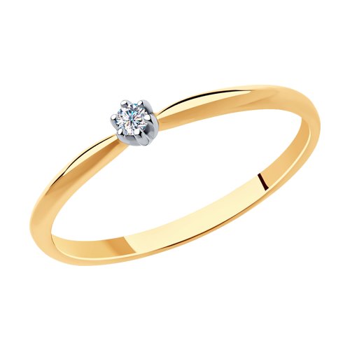 

Кольцо из золота р. 15,5 SOKOLOV Diamonds 1011928, бриллиант, 1011928