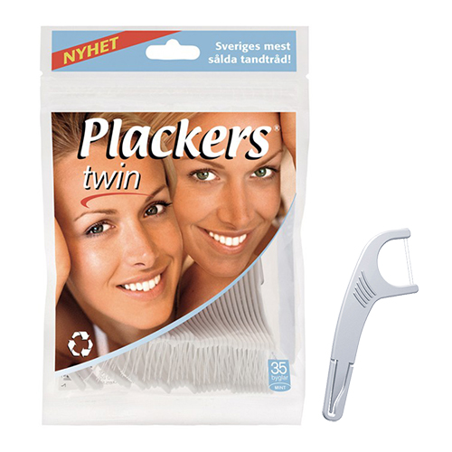 Plackers Twin зубной станок (флоссер) с запатентованной нитью TUFFLOSS (35 шт) флоссер plackers sensitive flosser