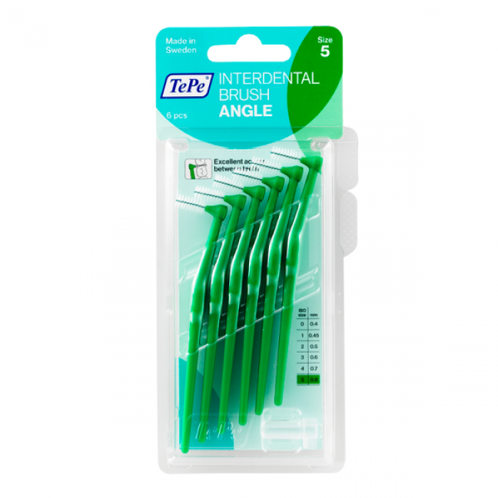 TePe Interdental brush Angle Угловые межзубные ершики 0,8 мм (6 шт) зеленые