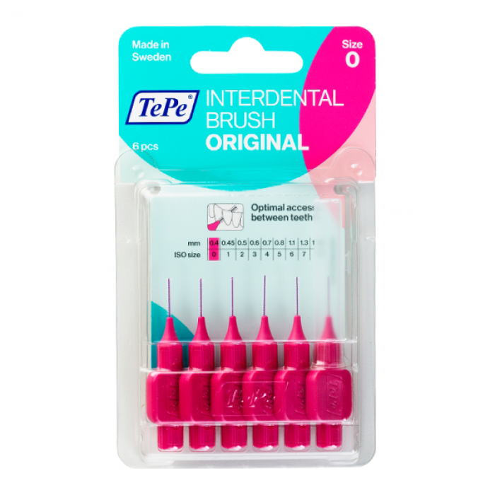 TePe Interdental brush original межзубные ершики 0,4 мм (6 шт) розовые