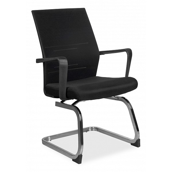 фото Кресло rch g818 чёрная сетка на полозьях (крутящееся) riva chair