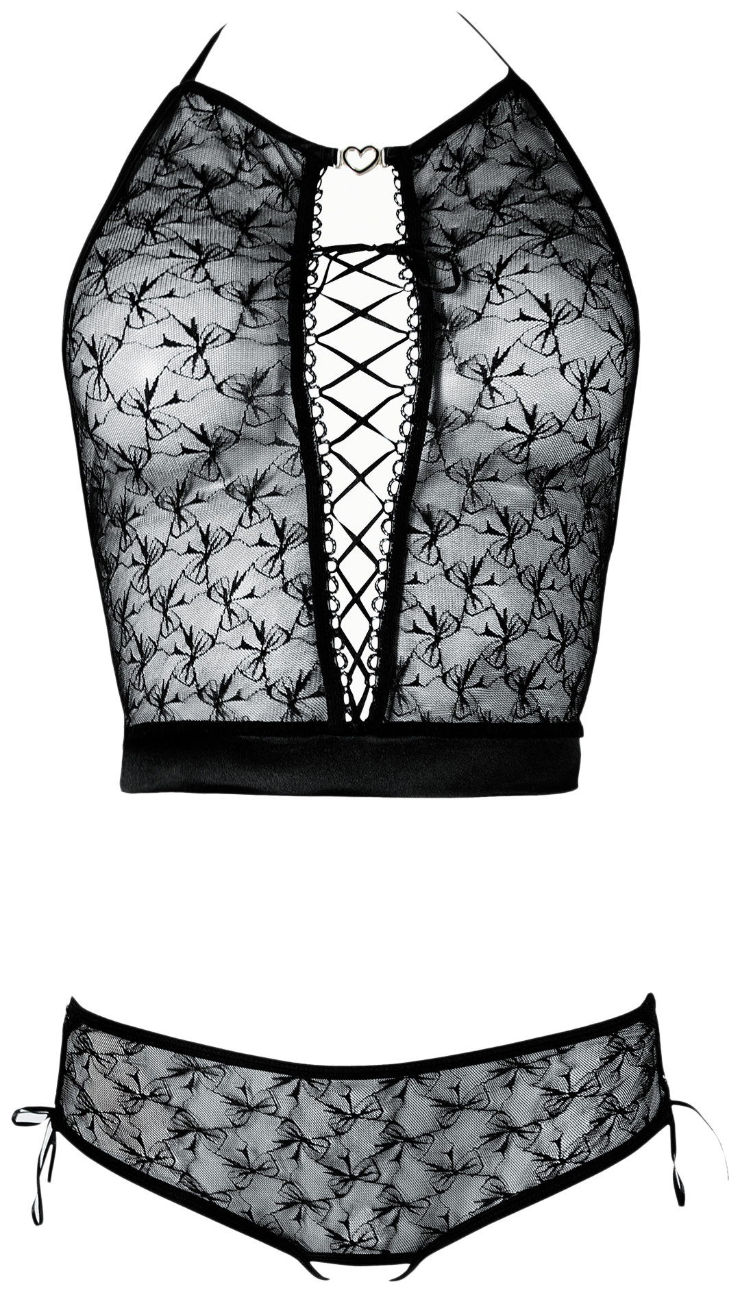 

Кружевной комплект Cristal со шнуровками черный XXXL Anais, Cristal