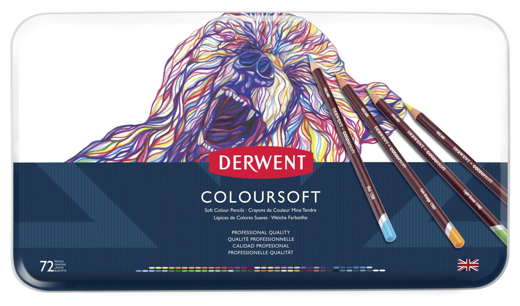 фото Набор цветных карандашей "coloursoft", 72 цвета, в металлической упаковке derwent