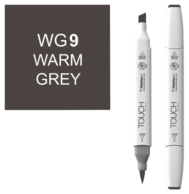 

Маркер двусторонний Touch Brush WG9 Тёплый серый серый