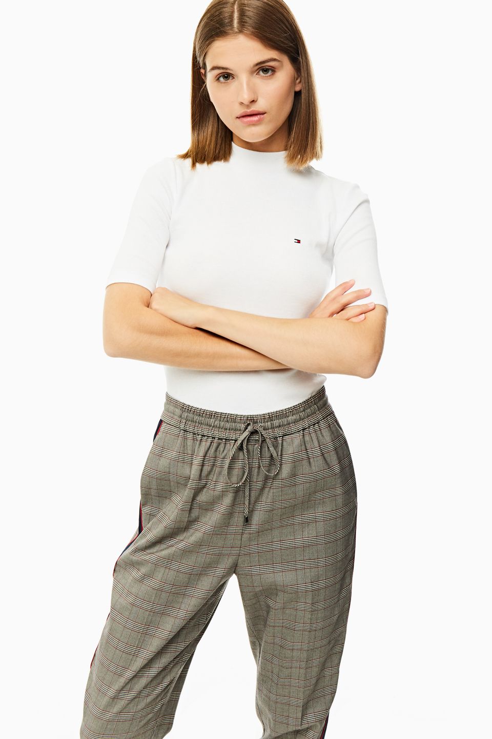 

Водолазка женская Tommy Hilfiger WW0WW28275 YBR белая S, Белый, WW0WW28275 YBR