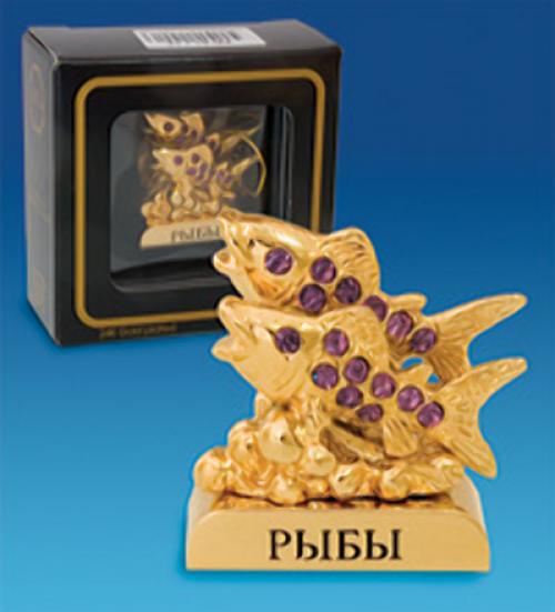 фото Фигурка crystal temptations, знак зодиака рыбы, юнион, 3,5 см