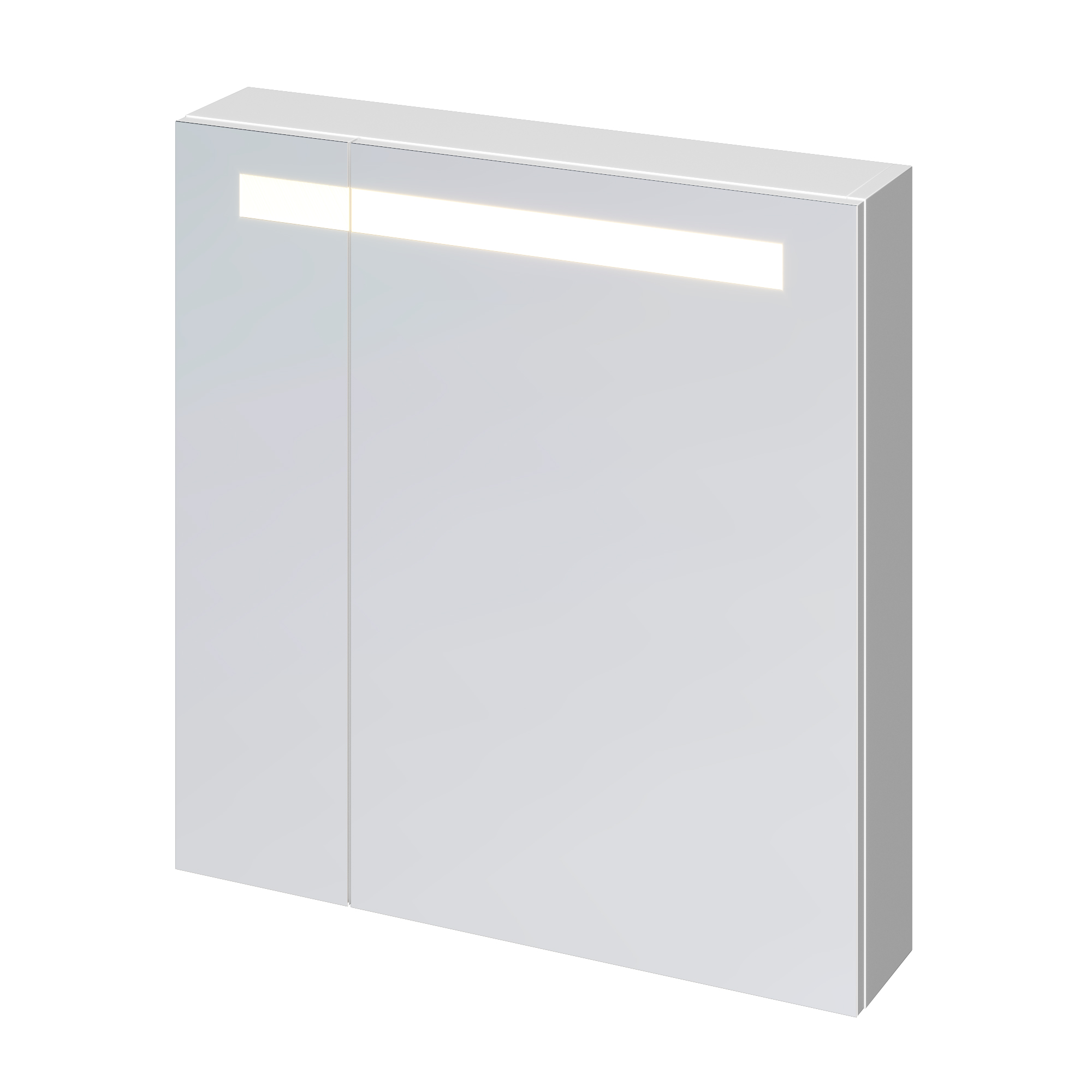 фото Зеркало-шкаф melar 70 с подсветкой универсальная белый cersanit