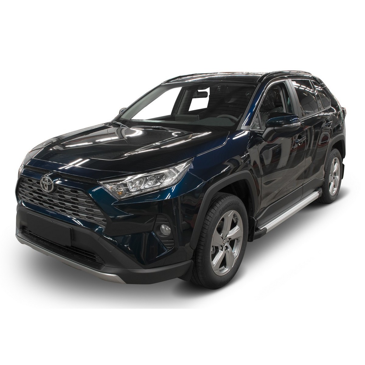 фото Пороги на автомобиль "silver" rival для toyota rav4 xa50 2019-н.в., 180 см, f180al.5710.1