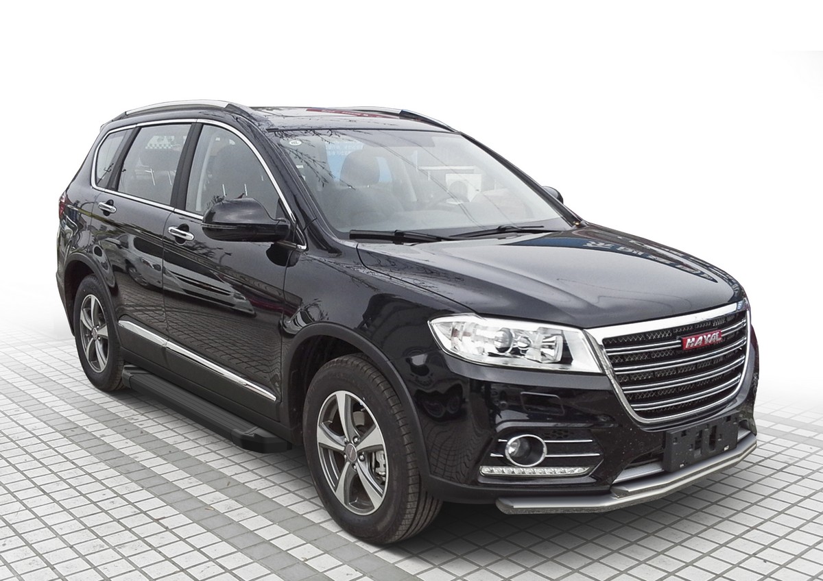 фото Пороги на автомобиль "black" rival для haval h6 2014-2020, 173 см, 2 шт., f173alb.9402.1