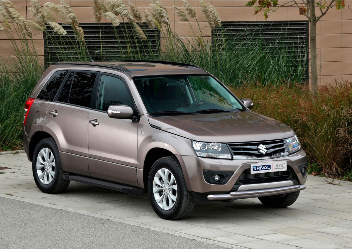 фото Пороги на автомобиль "black" rival suzuki grand vitara iii 5-дв. 2005-2015, f173alb.5502.2