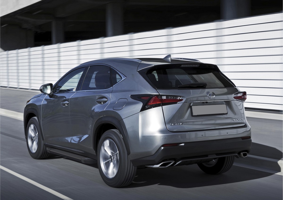 фото Пороги на автомобиль "black" rival для lexus nx 2014-2017, 173 см, 2 шт., f173alb.3202.1