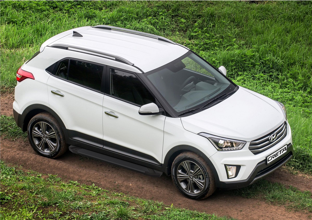 фото Пороги на автомобиль "black" rival для hyundai creta i 2016-2021, 173 см, f173alb.2310.1