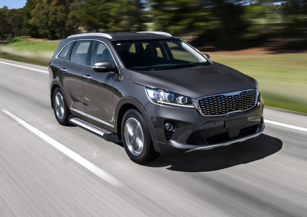 фото Пороги на автомобиль "bmw-style круг" rival kia sorento iii prime 2017-2020, d180al.2803.4