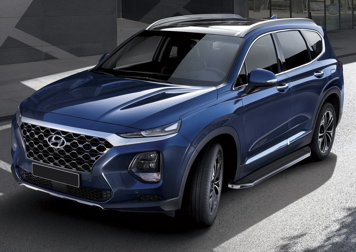 фото Пороги на автомобиль "premium" rival hyundai santa fe iv 2018-2021, 180 см, a180alp.2307.1