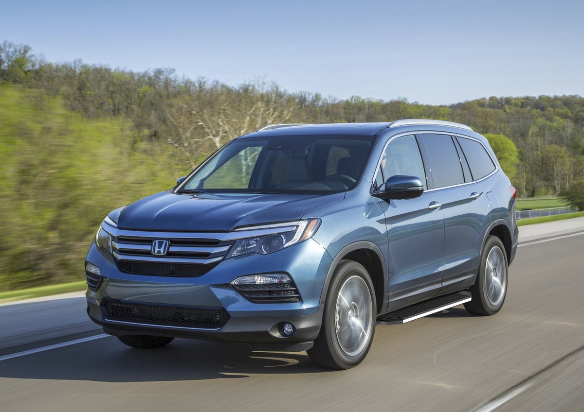 фото Пороги на автомобиль "premium" rival для honda pilot iii 2016-2019, 180 см, a180alp.2105.1