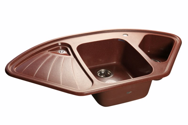 фото Мойка для кухни мраморная granfest corner c-1040 e кр.м