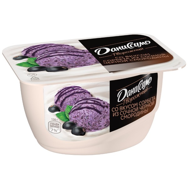 

Продукт Даниссимо творожный со вкусом сорбета из черной смородины и мяты 5.6% 130 г