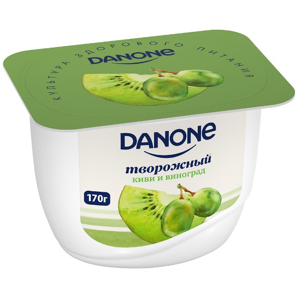 фото Продукт данон творожный киви, виноград 3.6% 170 г danone