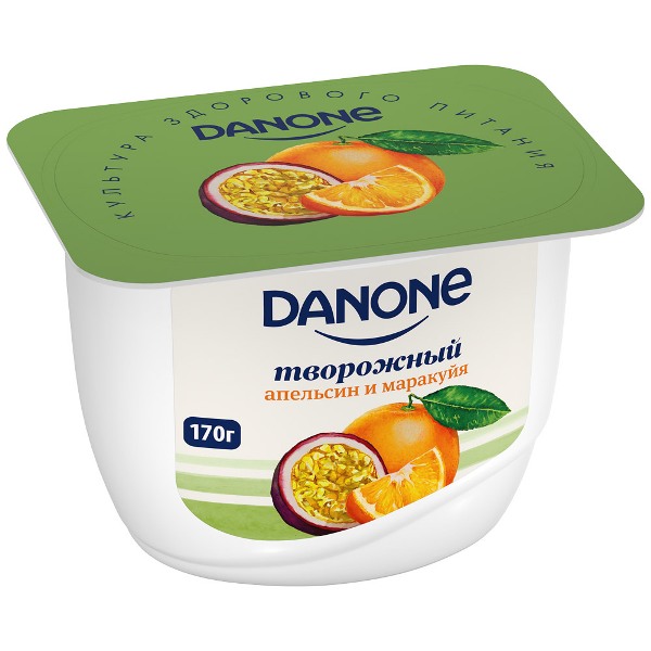 

Продукт творожный Danone апельсин-маракуйя 3,6% 170 г