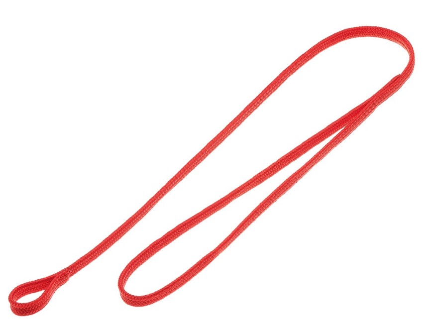 Водилка-затяжка с петлёй (лента-чулок) VIPet, красный, 5 мм x 60 см