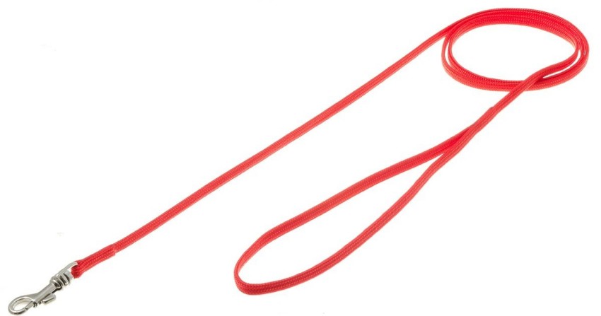 фото Поводок для собак zooone с карабином (лента-чулок), красный, 7 мм x 100 см