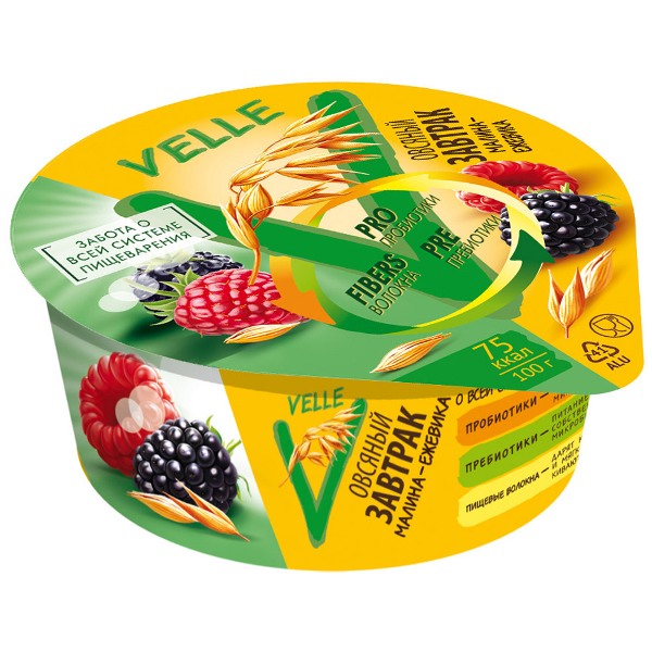 

Продукт овсяный Velle малина, ежевика 175 г