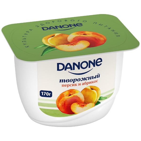 Продукт творожный Danone персик-абрикос 3,6% 170 г