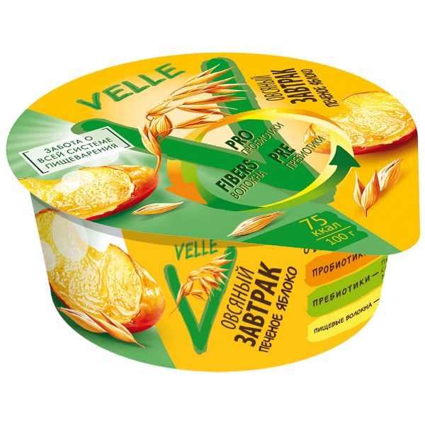 

Продукт овсяный Velle печеное яблоко 250 г