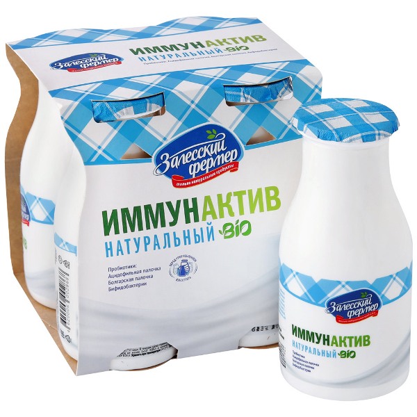 

Напиток Залесский фермер Иммунактив био кисломолочный натуральный 1.4% 100 г
