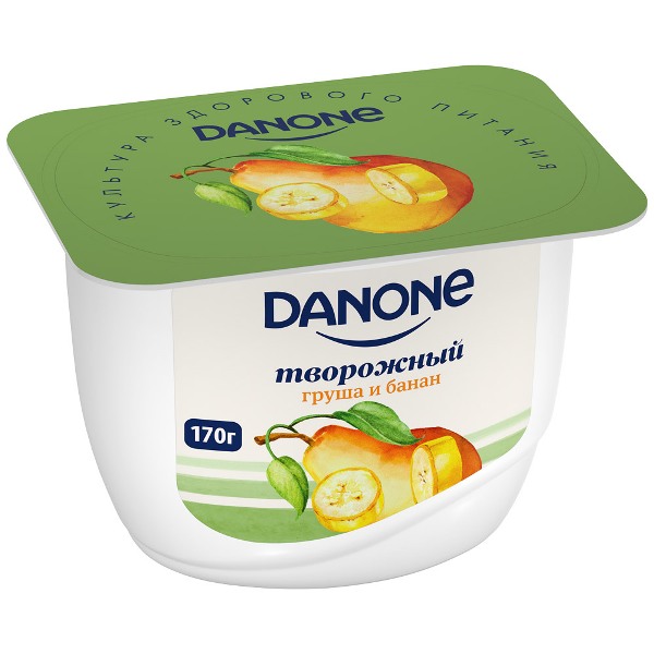 Продукт творожный Danone груша-банан 3,6% 170 г