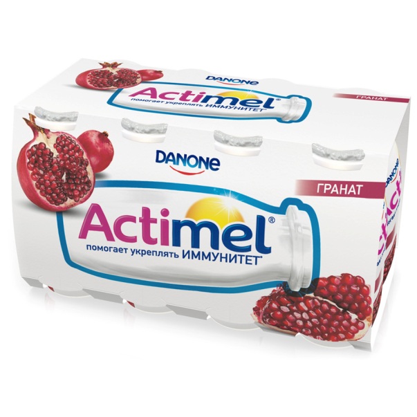 Продукт кисломолочный Actimel гранат 2.5% 100 г