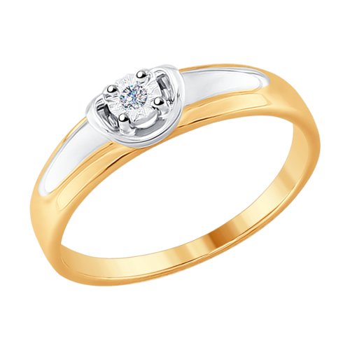 

Кольцо из золота р. 17,5 SOKOLOV Diamonds 1011620, бриллиант, 1011620