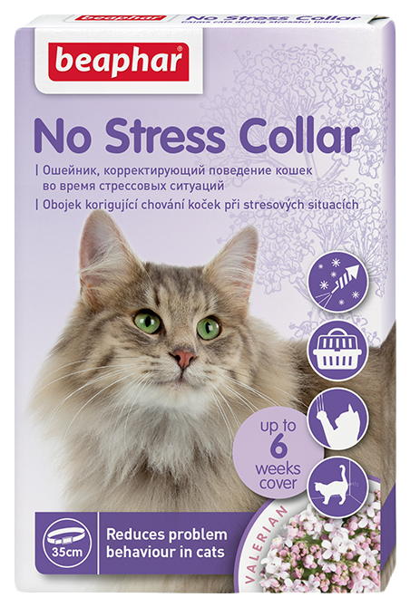 фото Ошейник beaphar no stress collar для кошек успокаивающий - 35 см