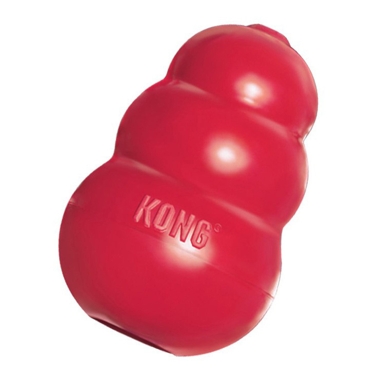 фото Игрушка для лакомств для собак kong classic, красный, длина 10 см