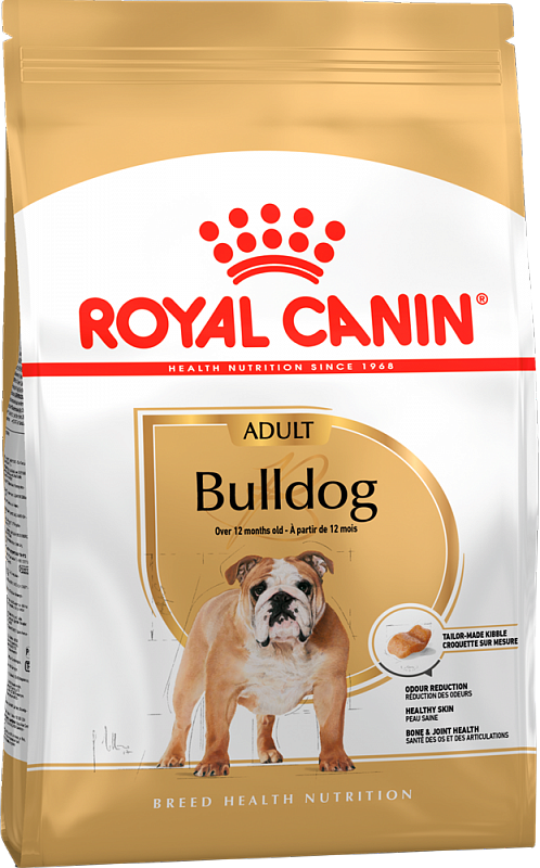 фото Сухой корм для собак royal canin bulldog adult, птица, свинина, 3кг