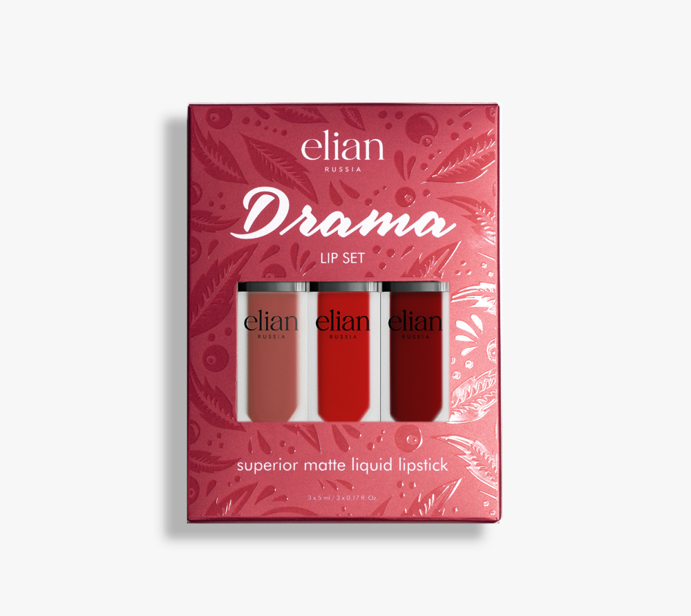 фото Набор жидких матовых помад elian russia drama lip set