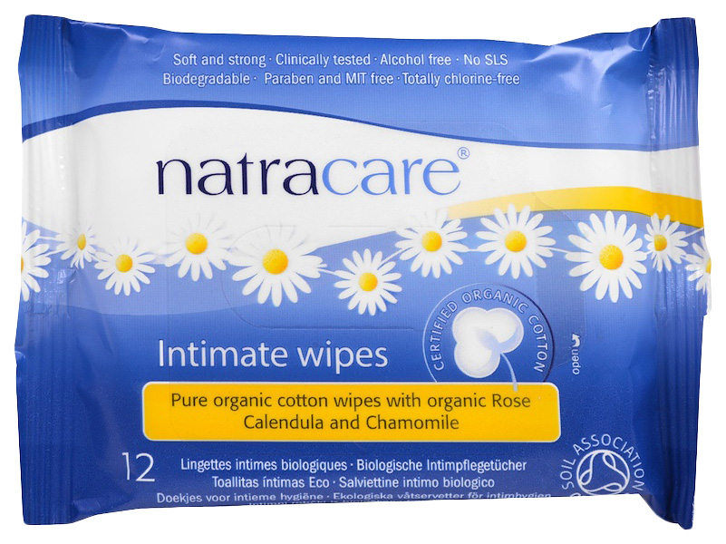 фото Влажные салфетки natracare для интимной гигиены 12 шт