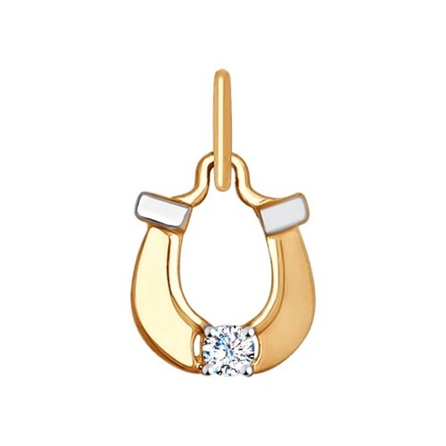 

Подвеска из желтого золота SOKOLOV 035178, фианит, 035178
