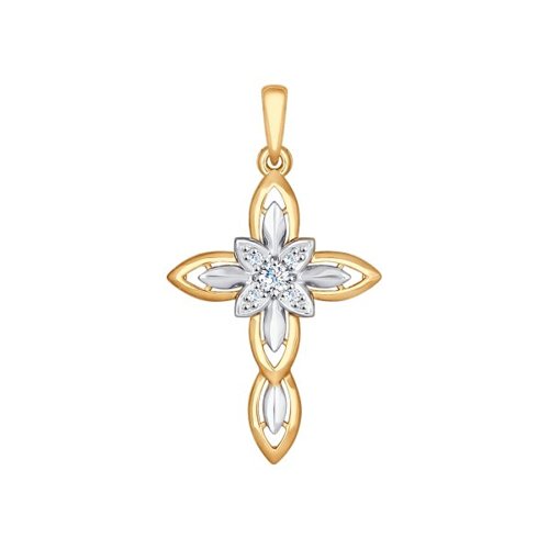 

Кулон из желтого золота SOKOLOV 035115, фианит, 035115