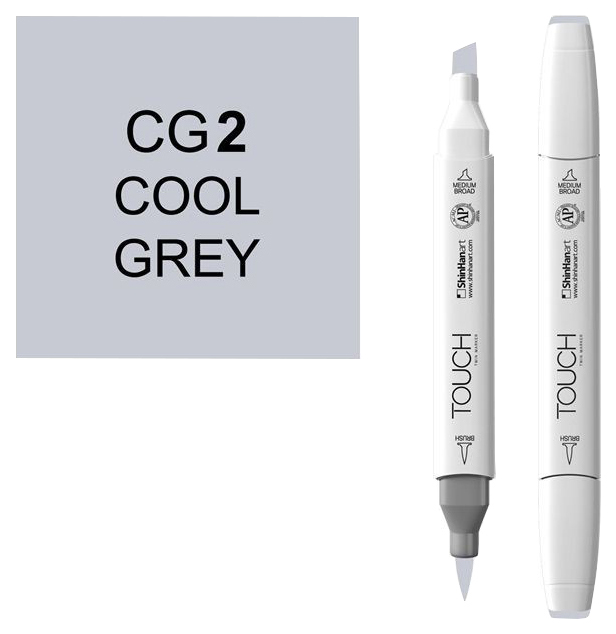 

Маркер двусторонний Touch Brush CG2 Холодный серый серый