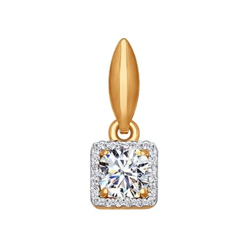 

Кулон из желтого золота SOKOLOV 034766, фианит, 034766