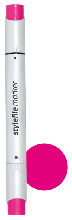 

Маркер двухсторонний Stylefile Brush 458 Красновато-фиолетовый яркий розовый; фиолетовый