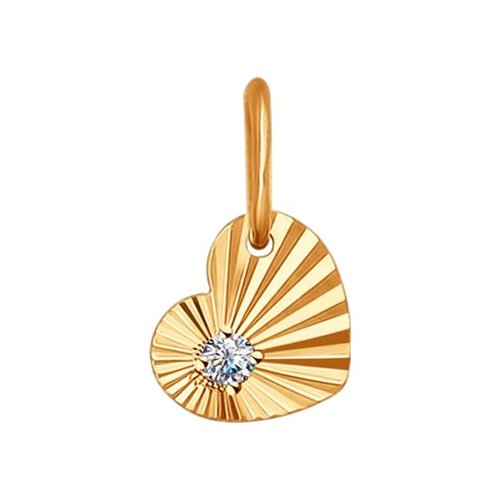 

Подвеска из желтого золота SOKOLOV 031475, фианит, 031475