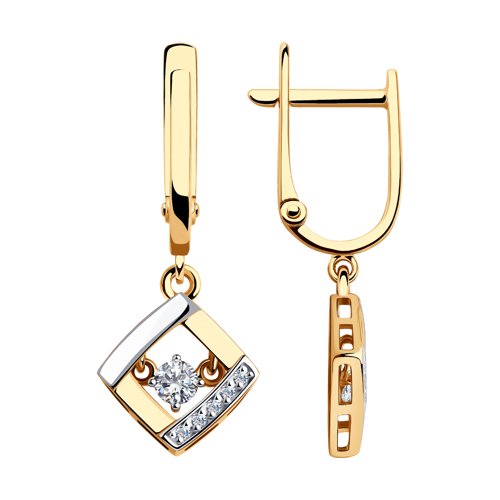 

Серьги женские из золота SOKOLOV 028675, фианит, 028675