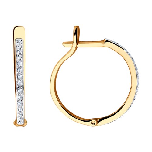 

Серьги женские из золота SOKOLOV 028619, фианит, 028619