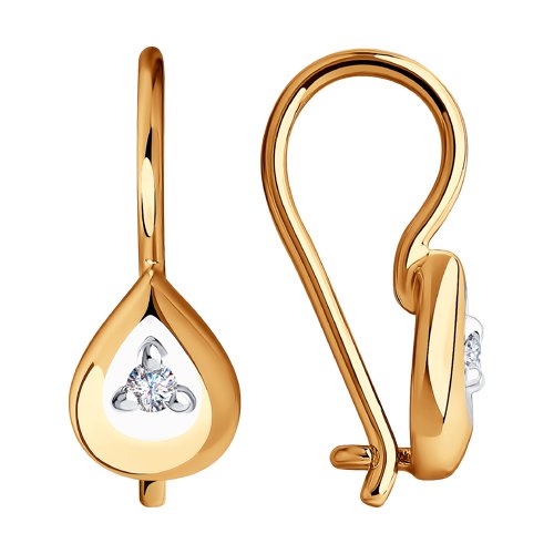 

Серьги женские из золота SOKOLOV 028531, фианит, 028531