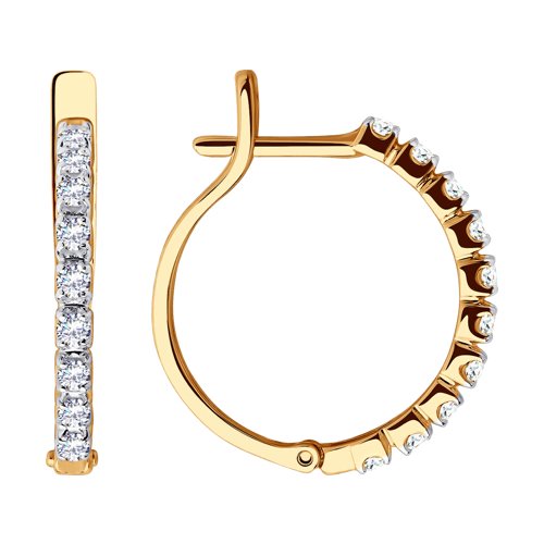 

Серьги женские из золота SOKOLOV 028522, фианит, 028522